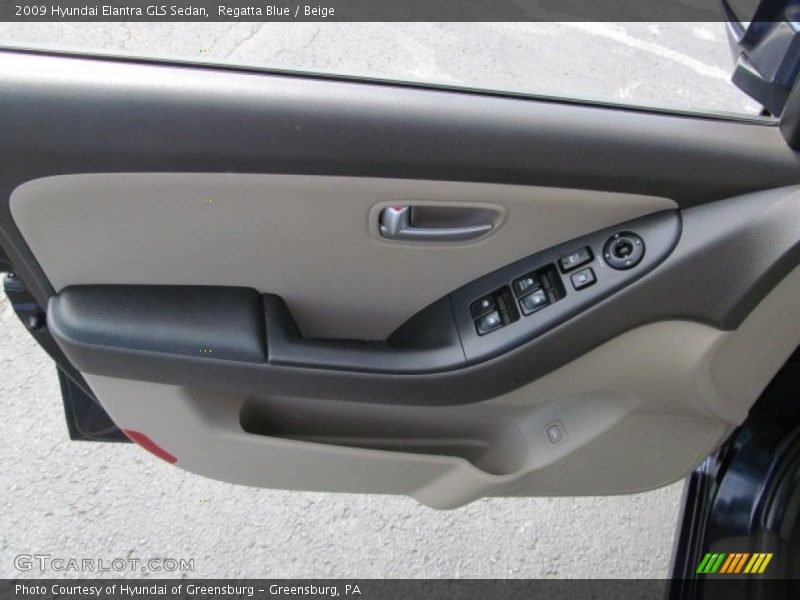 Regatta Blue / Beige 2009 Hyundai Elantra GLS Sedan