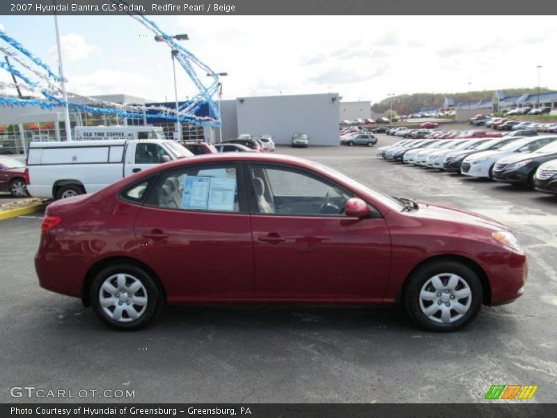 Redfire Pearl / Beige 2007 Hyundai Elantra GLS Sedan