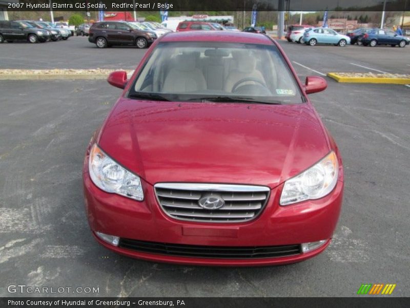Redfire Pearl / Beige 2007 Hyundai Elantra GLS Sedan