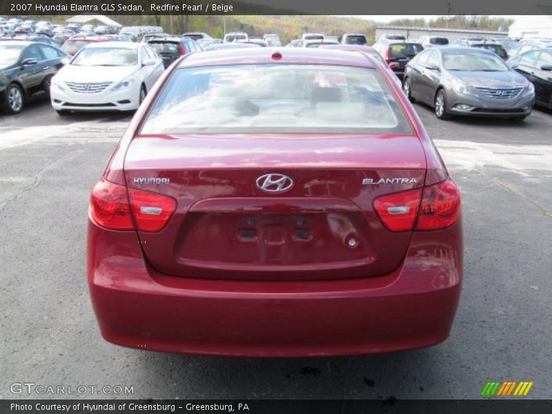 Redfire Pearl / Beige 2007 Hyundai Elantra GLS Sedan