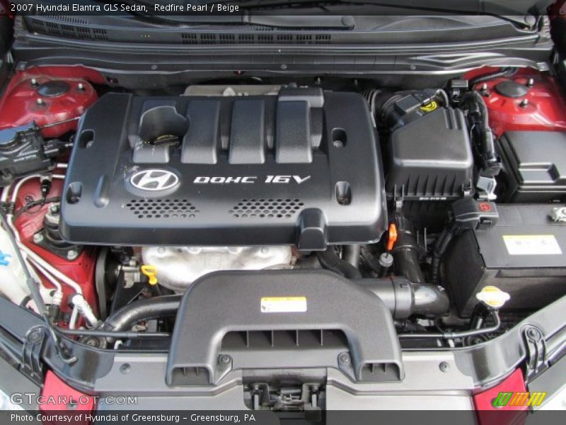 Redfire Pearl / Beige 2007 Hyundai Elantra GLS Sedan