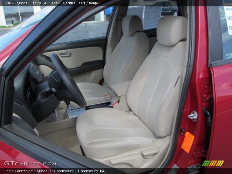 Redfire Pearl / Beige 2007 Hyundai Elantra GLS Sedan