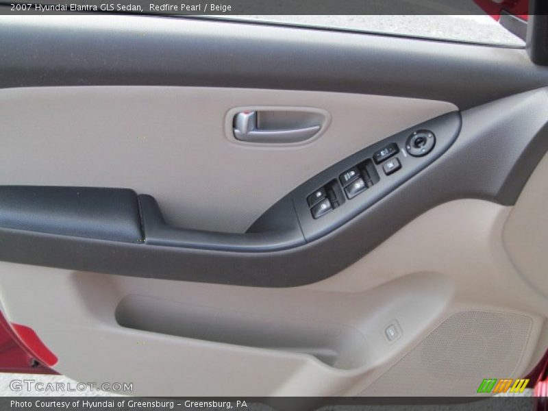 Redfire Pearl / Beige 2007 Hyundai Elantra GLS Sedan