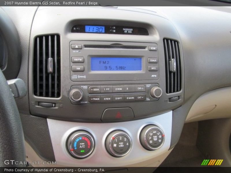 Redfire Pearl / Beige 2007 Hyundai Elantra GLS Sedan