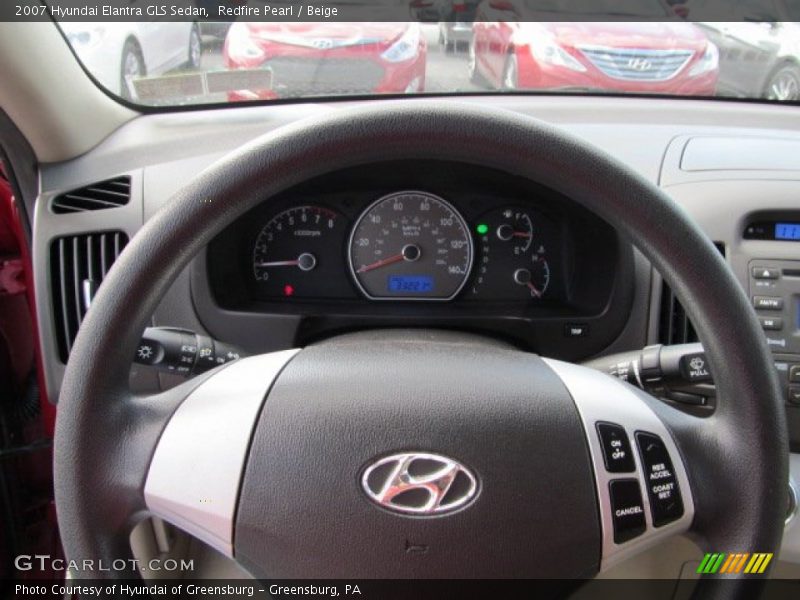 Redfire Pearl / Beige 2007 Hyundai Elantra GLS Sedan