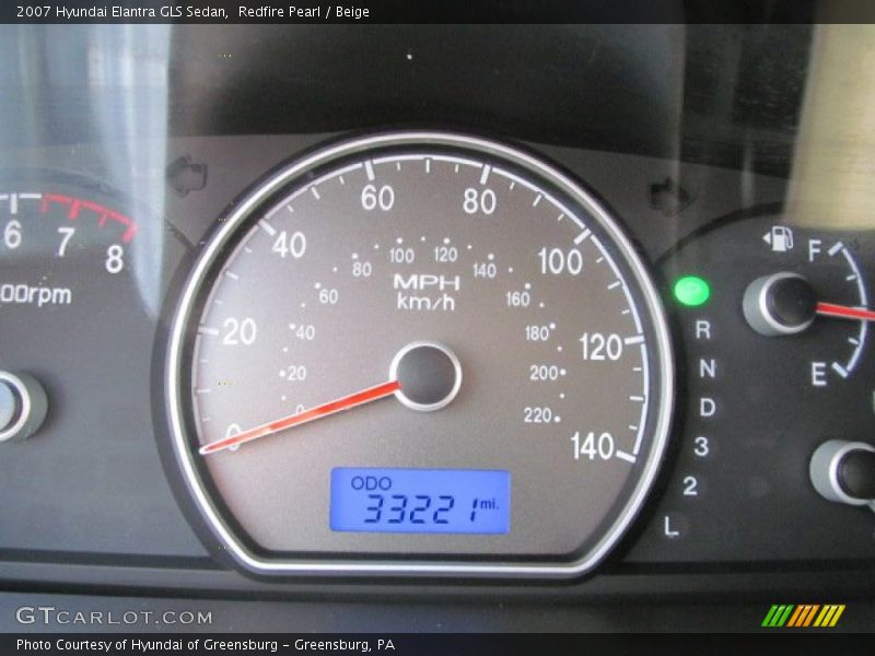 Redfire Pearl / Beige 2007 Hyundai Elantra GLS Sedan