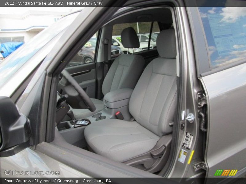 Mineral Gray / Gray 2012 Hyundai Santa Fe GLS AWD