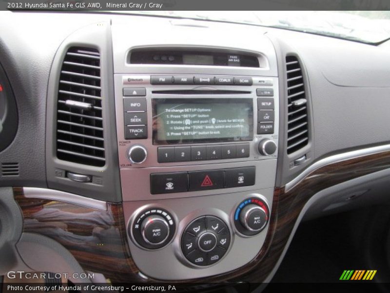 Mineral Gray / Gray 2012 Hyundai Santa Fe GLS AWD