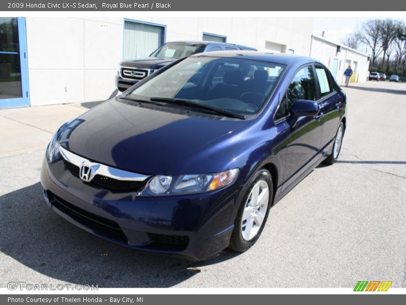 Royal Blue Pearl / Black 2009 Honda Civic LX-S Sedan