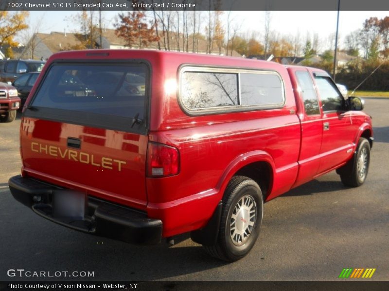Victory Red / Graphite 2002 Chevrolet S10 LS Extended Cab 4x4