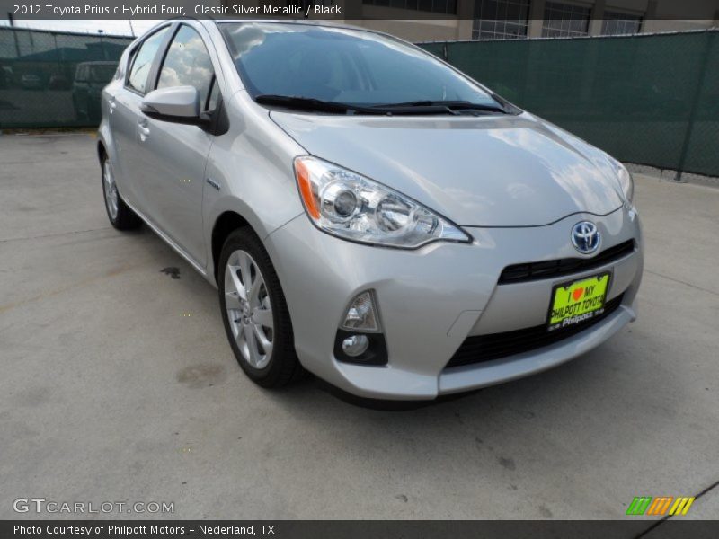 Classic Silver Metallic / Black 2012 Toyota Prius c Hybrid Four
