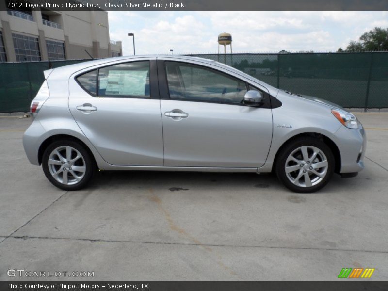 Classic Silver Metallic / Black 2012 Toyota Prius c Hybrid Four