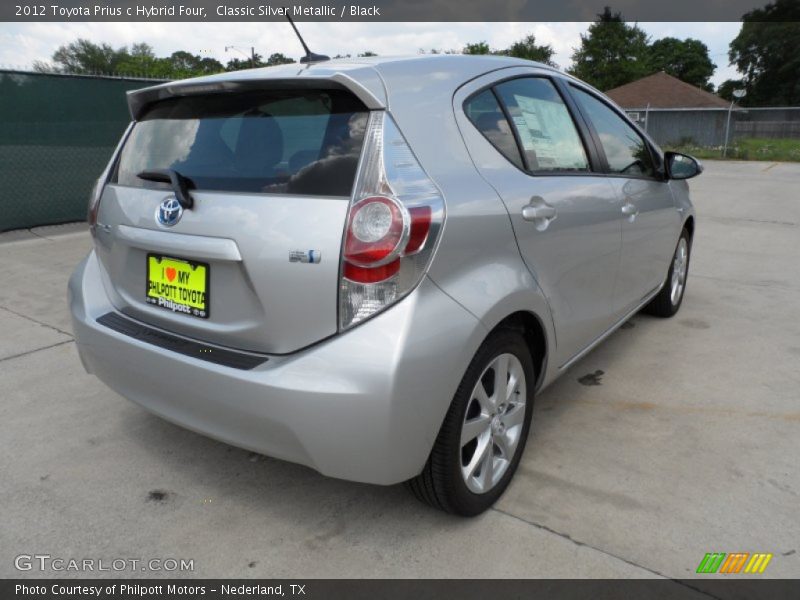 Classic Silver Metallic / Black 2012 Toyota Prius c Hybrid Four