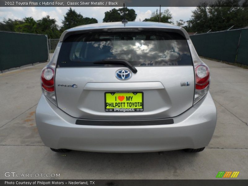 Classic Silver Metallic / Black 2012 Toyota Prius c Hybrid Four