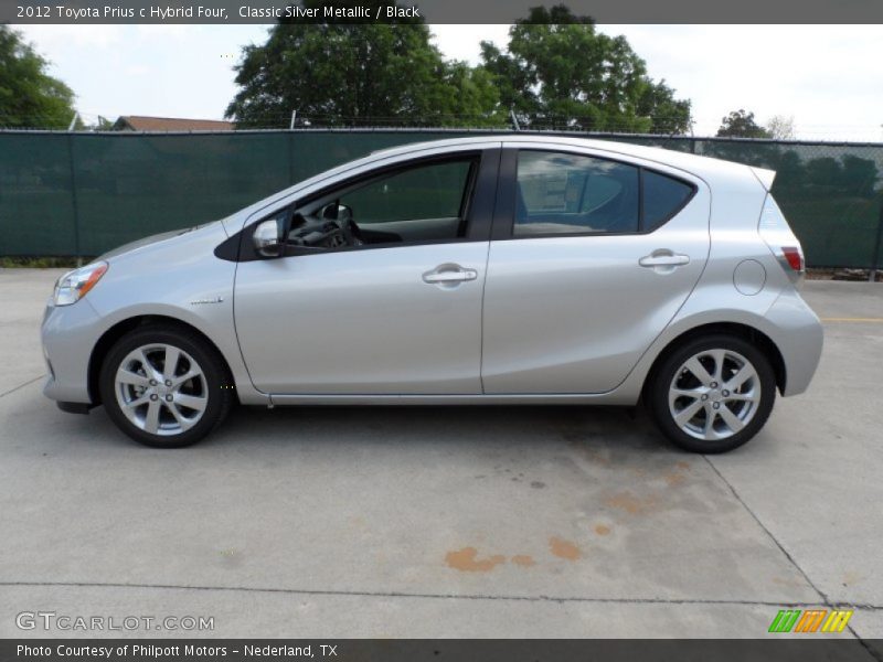 Classic Silver Metallic / Black 2012 Toyota Prius c Hybrid Four