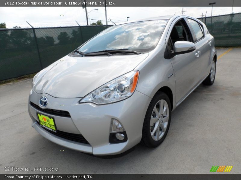 Classic Silver Metallic / Black 2012 Toyota Prius c Hybrid Four