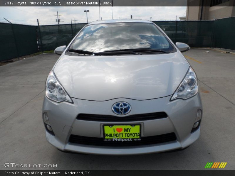 Classic Silver Metallic / Black 2012 Toyota Prius c Hybrid Four