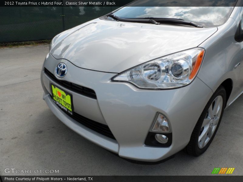 Classic Silver Metallic / Black 2012 Toyota Prius c Hybrid Four