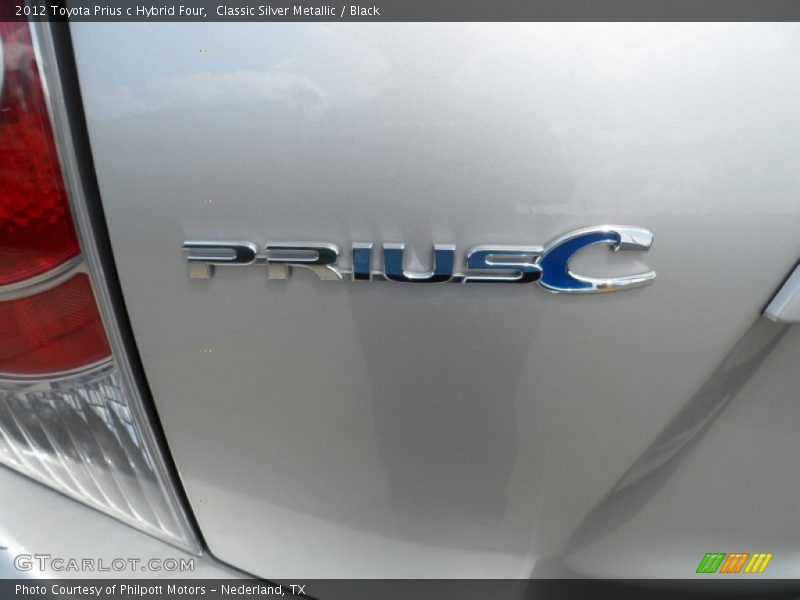 Classic Silver Metallic / Black 2012 Toyota Prius c Hybrid Four