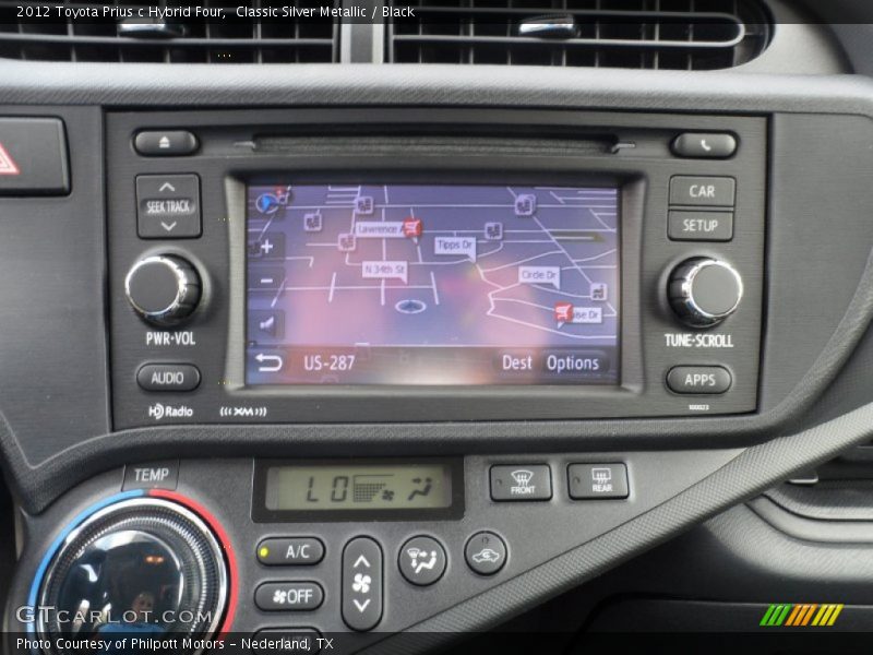 Classic Silver Metallic / Black 2012 Toyota Prius c Hybrid Four