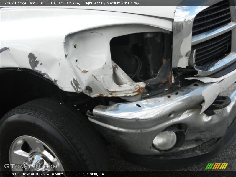 Bright White / Medium Slate Gray 2007 Dodge Ram 2500 SLT Quad Cab 4x4