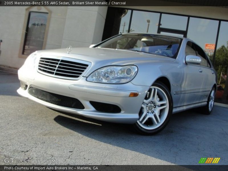 Brilliant Silver Metallic / Charcoal 2005 Mercedes-Benz S 55 AMG Sedan