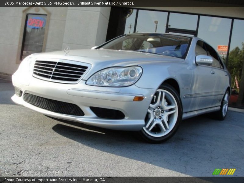 Brilliant Silver Metallic / Charcoal 2005 Mercedes-Benz S 55 AMG Sedan