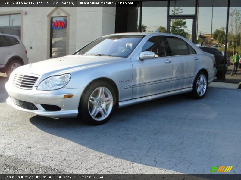 Brilliant Silver Metallic / Charcoal 2005 Mercedes-Benz S 55 AMG Sedan