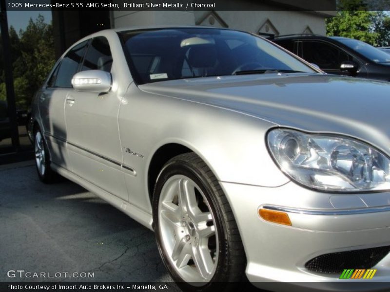 Brilliant Silver Metallic / Charcoal 2005 Mercedes-Benz S 55 AMG Sedan