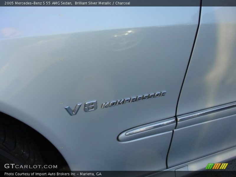 Brilliant Silver Metallic / Charcoal 2005 Mercedes-Benz S 55 AMG Sedan