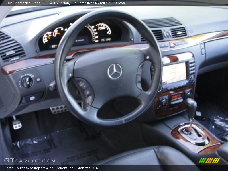 Brilliant Silver Metallic / Charcoal 2005 Mercedes-Benz S 55 AMG Sedan
