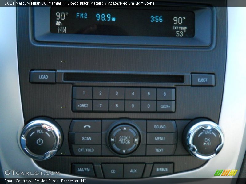Tuxedo Black Metallic / Agate/Medium Light Stone 2011 Mercury Milan V6 Premier