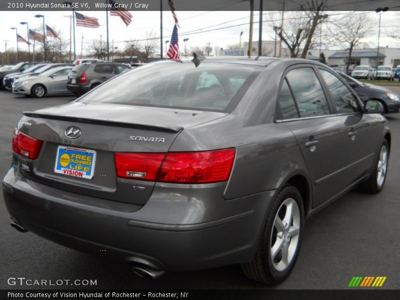 Willow Gray / Gray 2010 Hyundai Sonata SE V6