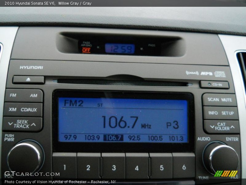 Audio System of 2010 Sonata SE V6