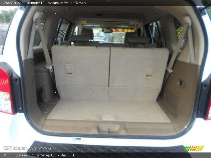 Avalanche White / Desert 2005 Nissan Pathfinder LE
