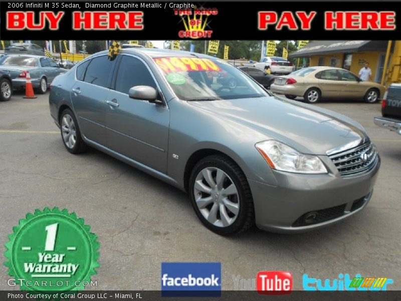 Diamond Graphite Metallic / Graphite 2006 Infiniti M 35 Sedan