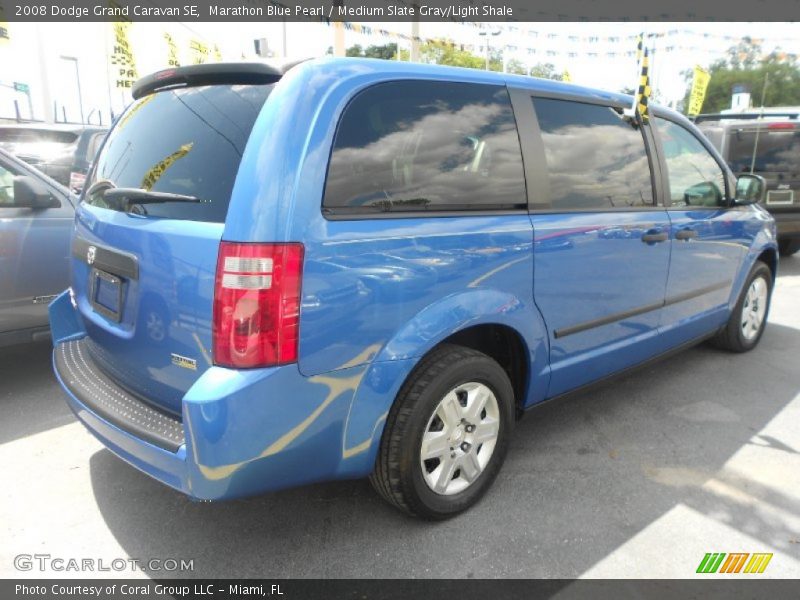 Marathon Blue Pearl / Medium Slate Gray/Light Shale 2008 Dodge Grand Caravan SE
