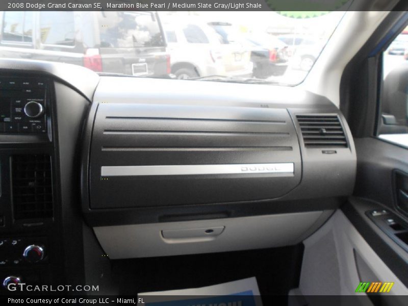 Marathon Blue Pearl / Medium Slate Gray/Light Shale 2008 Dodge Grand Caravan SE