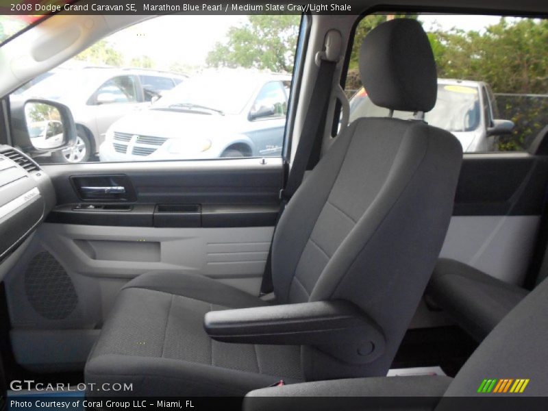 Marathon Blue Pearl / Medium Slate Gray/Light Shale 2008 Dodge Grand Caravan SE
