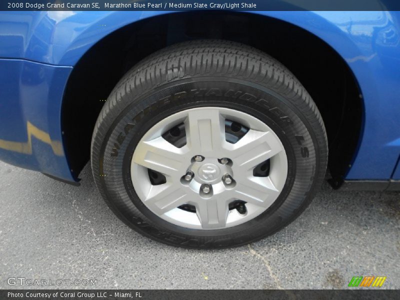 Marathon Blue Pearl / Medium Slate Gray/Light Shale 2008 Dodge Grand Caravan SE