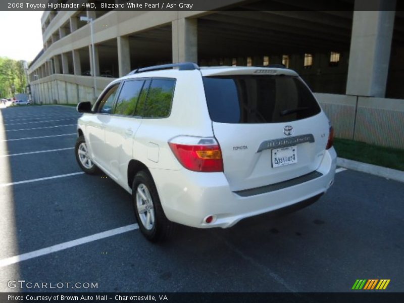 Blizzard White Pearl / Ash Gray 2008 Toyota Highlander 4WD
