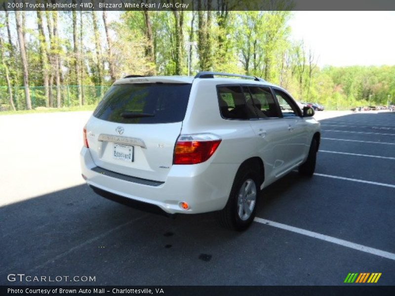 Blizzard White Pearl / Ash Gray 2008 Toyota Highlander 4WD
