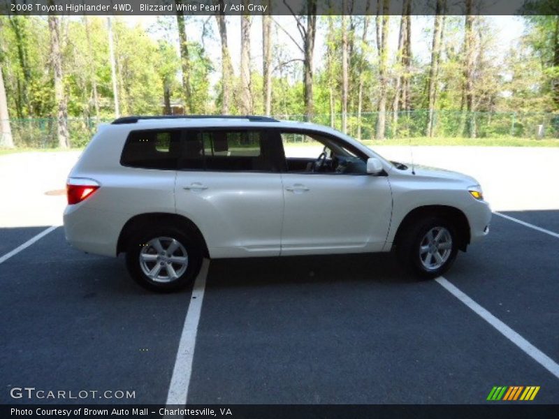 Blizzard White Pearl / Ash Gray 2008 Toyota Highlander 4WD