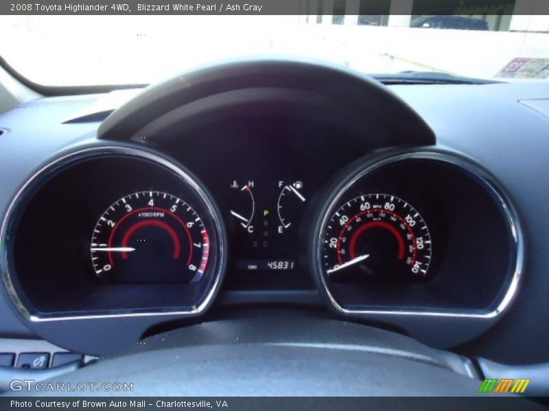 Blizzard White Pearl / Ash Gray 2008 Toyota Highlander 4WD