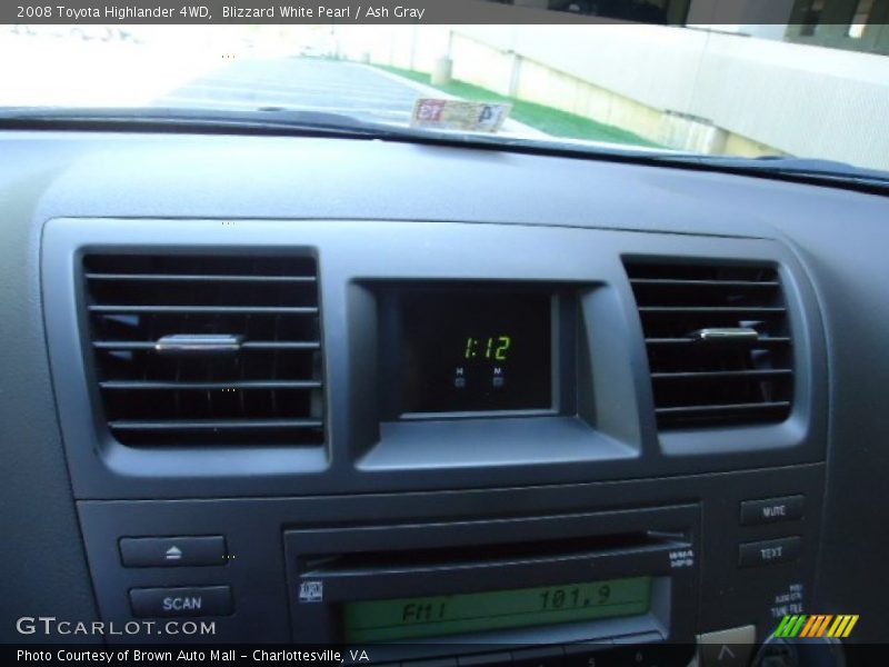 Blizzard White Pearl / Ash Gray 2008 Toyota Highlander 4WD