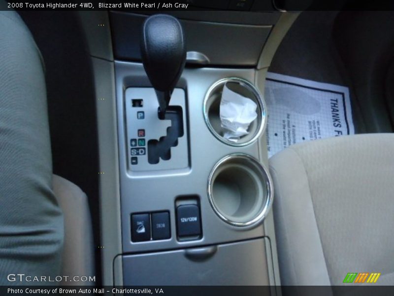 Blizzard White Pearl / Ash Gray 2008 Toyota Highlander 4WD