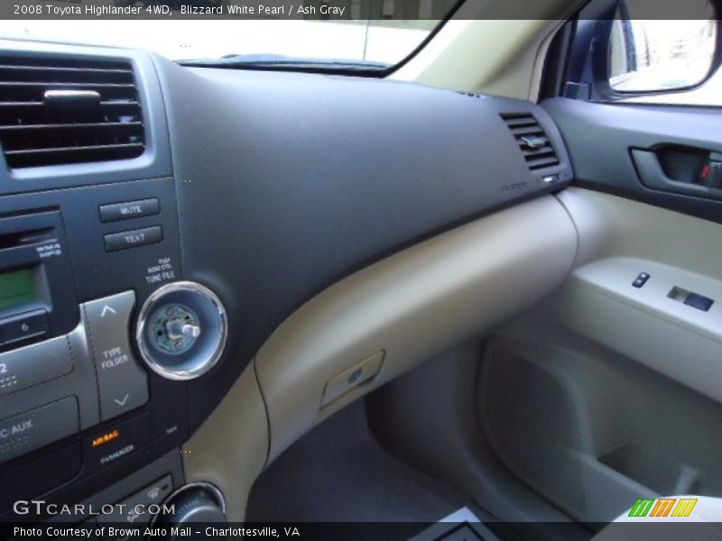 Blizzard White Pearl / Ash Gray 2008 Toyota Highlander 4WD