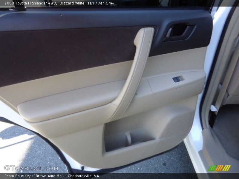 Blizzard White Pearl / Ash Gray 2008 Toyota Highlander 4WD