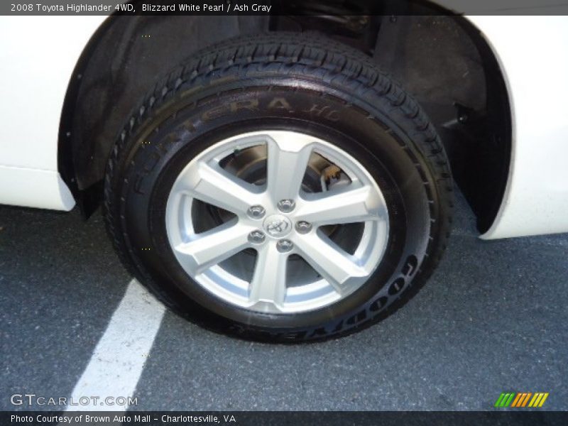Blizzard White Pearl / Ash Gray 2008 Toyota Highlander 4WD