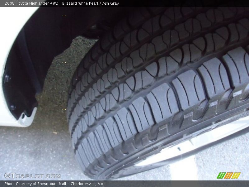 Blizzard White Pearl / Ash Gray 2008 Toyota Highlander 4WD
